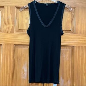 James Perse Black V-neck Tank Top Size 1 (small)